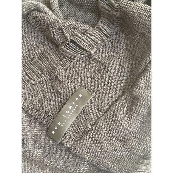 Ron Tomson Men’s Buckled Distressed Long Cardigan In Black Sz S/M New - Picture 11 of 11